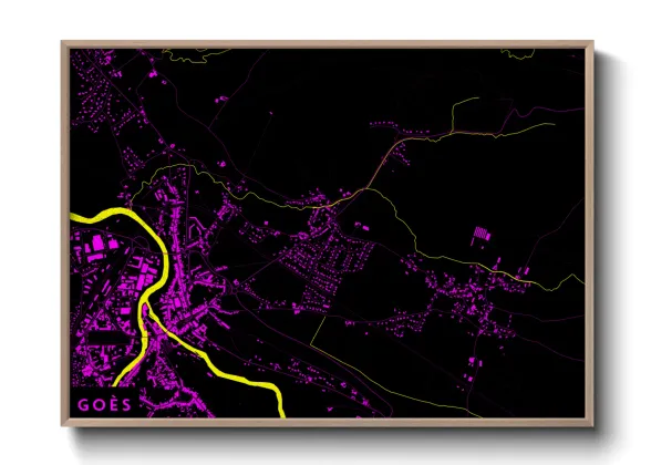 Une affiche de carte sur Goès