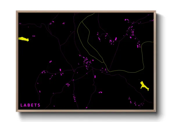 Une affiche de carte sur Labets