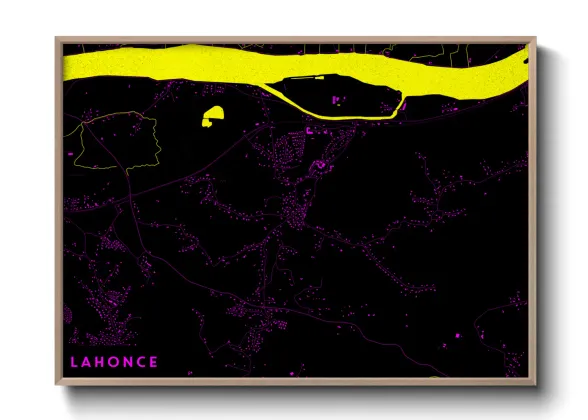 Une affiche de carte sur Lahonce