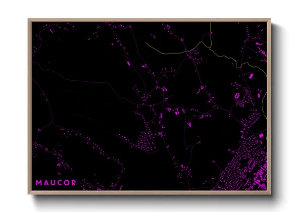 Une affiche de carte sur Maucor