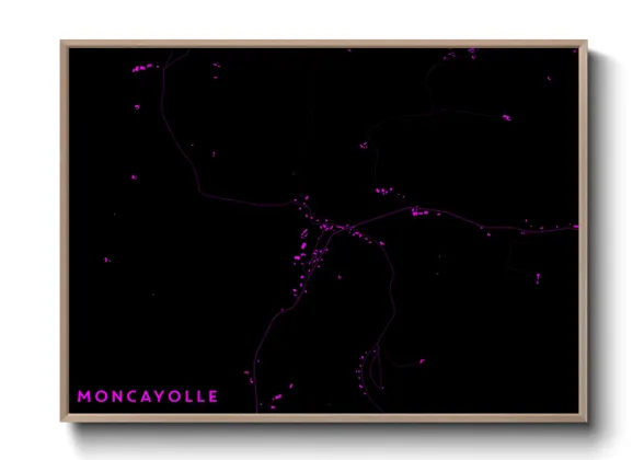 Une affiche de carte sur Moncayolle