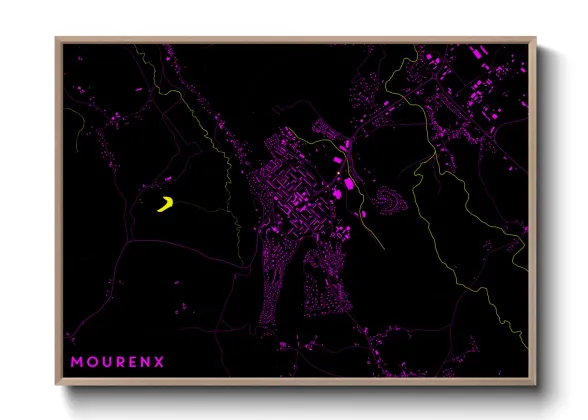 Une affiche de carte sur Mourenx