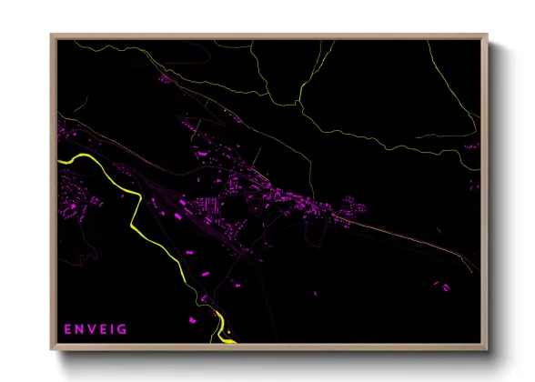 Une affiche de carte sur Enveig