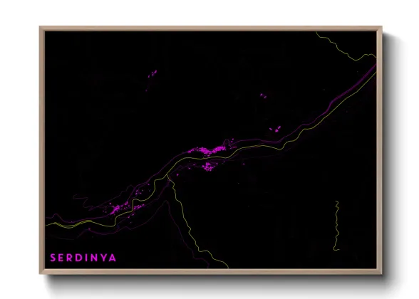 Une affiche de carte sur Serdinya