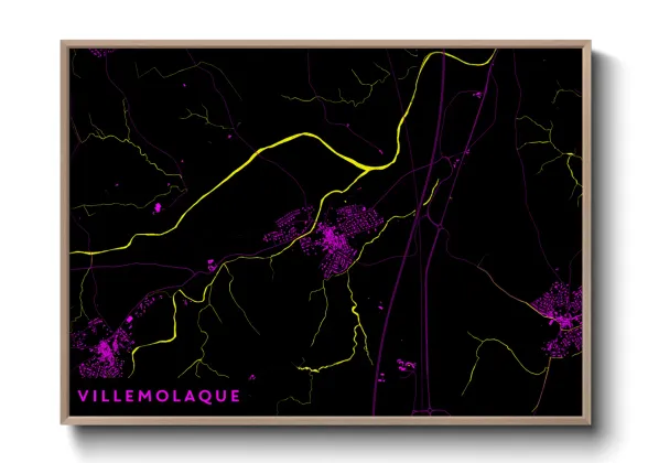 Une affiche de carte sur Villemolaque