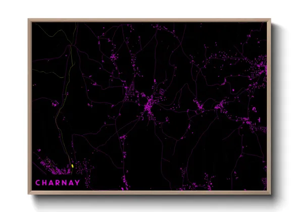 Une affiche de carte sur Charnay