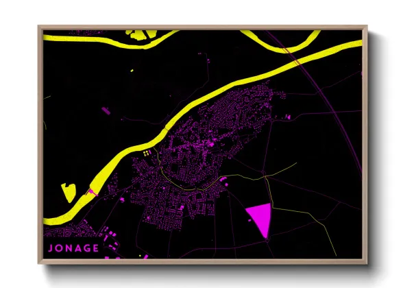 Une affiche de carte sur Jonage