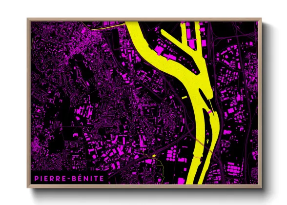 Une affiche de carte sur Pierre-Bénite