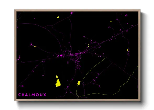 Une affiche de carte sur Chalmoux