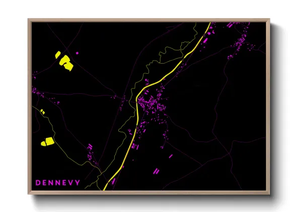 Une affiche de carte sur Dennevy