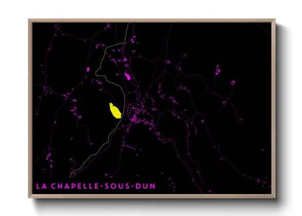 Une affiche de carte sur La Chapelle-sous-Dun