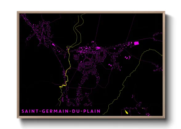 Une affiche de carte sur Saint-Germain-du-Plain