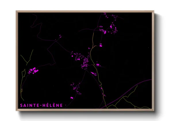 Une affiche de carte sur Sainte-Hélène
