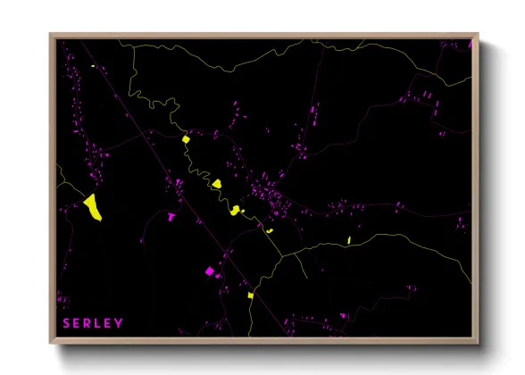 Une affiche de carte sur Serley