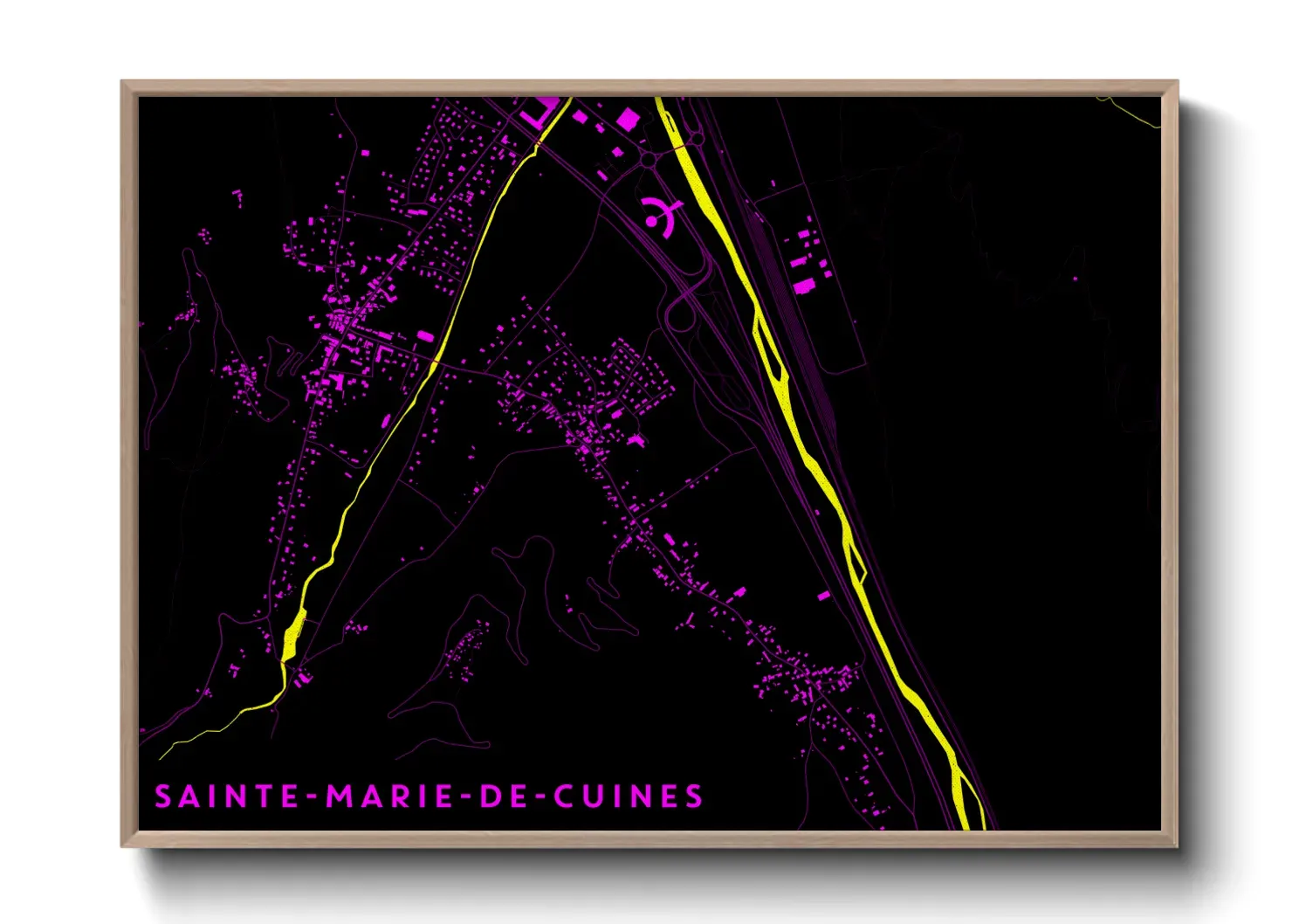 Un poster carteSainte-Marie-de-Cuines
