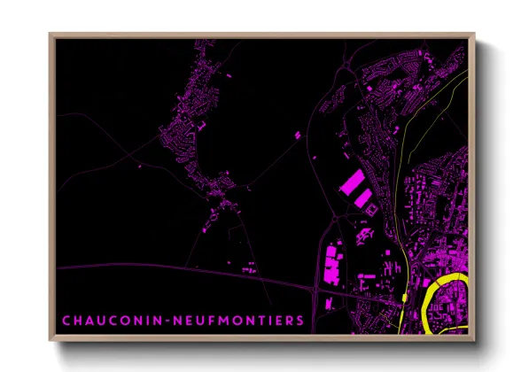 Une affiche de carte sur Chauconin-Neufmontiers