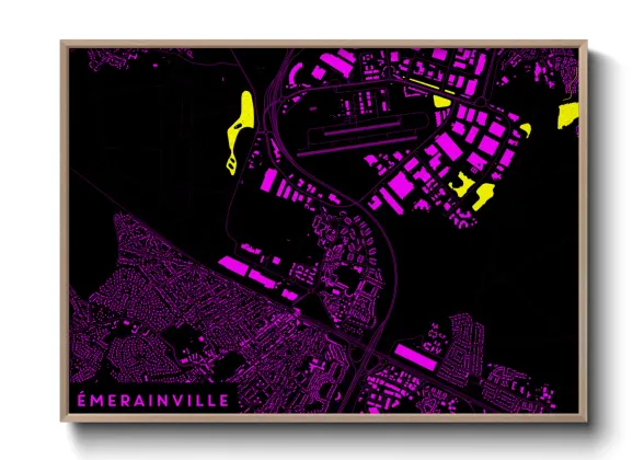 Une affiche de carte sur Émerainville