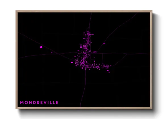 Une affiche de carte sur Mondreville