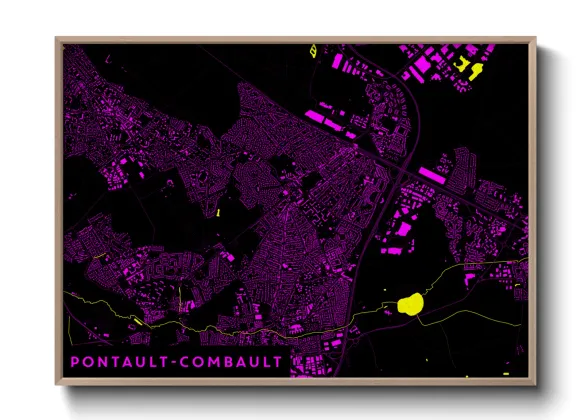 Une affiche de carte sur Pontault-Combault