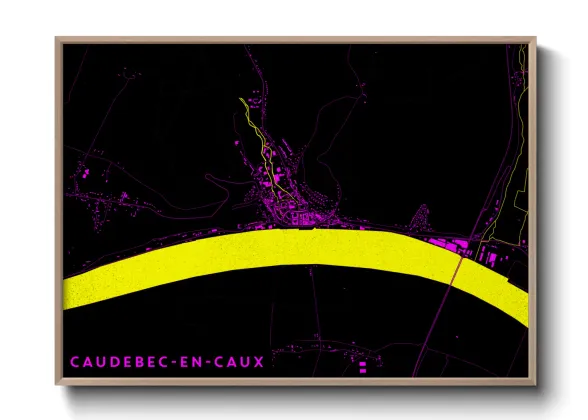 Une affiche de carte sur Caudebec-en-Caux