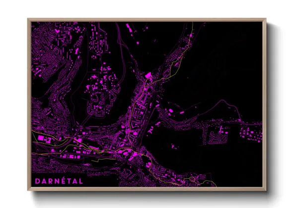 Une affiche de carte sur Darnétal