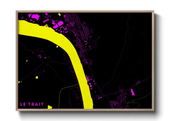 Une affiche de carte sur Le Trait