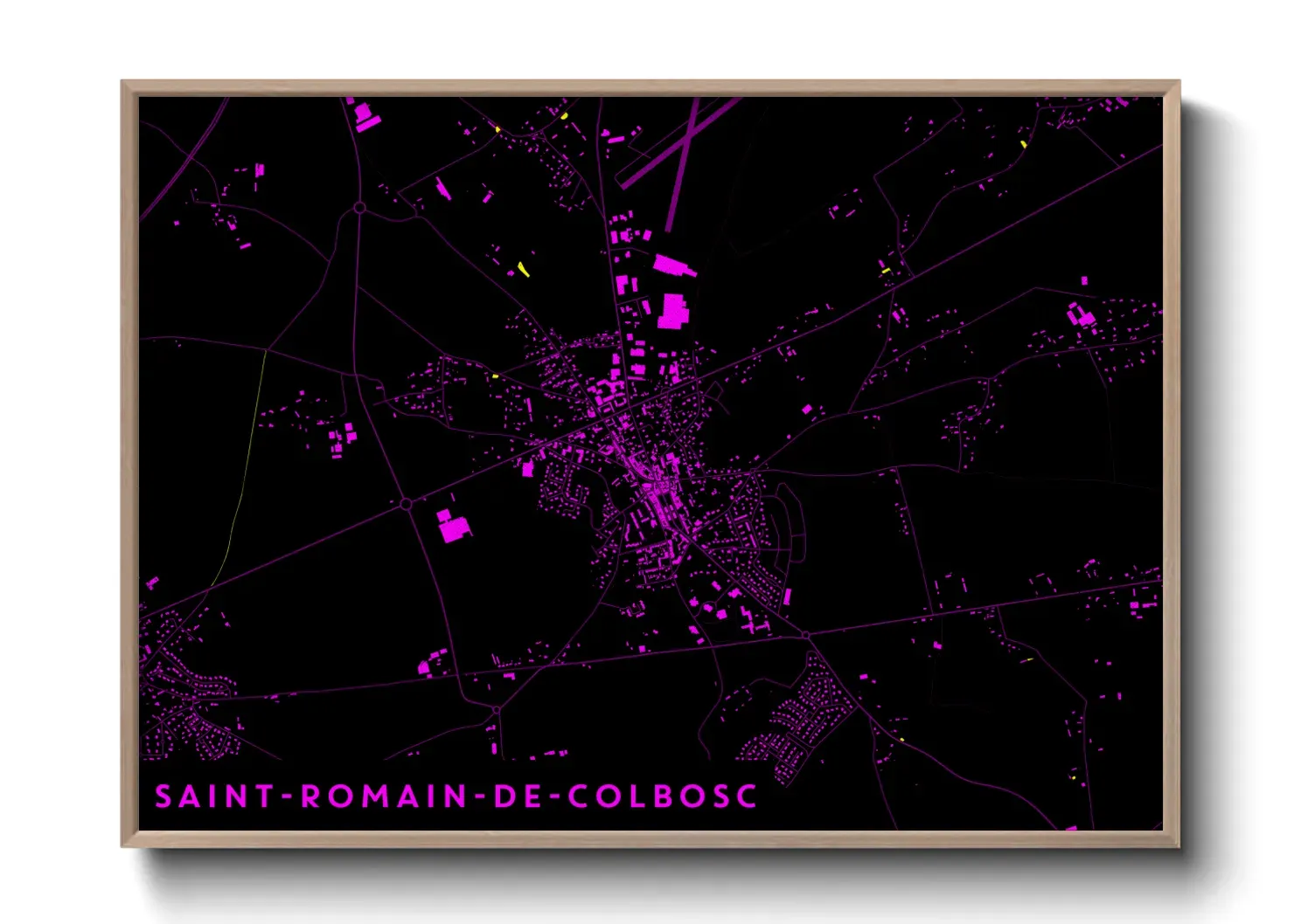 Un poster carteSaint-Romain-de-Colbosc