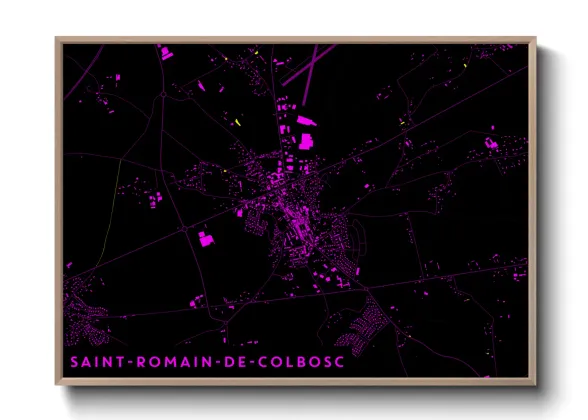 Une affiche de carte sur Saint-Romain-de-Colbosc