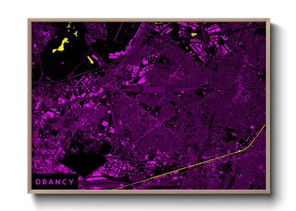 Une affiche de carte sur Drancy