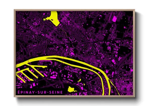Une affiche de carte sur Épinay-sur-Seine