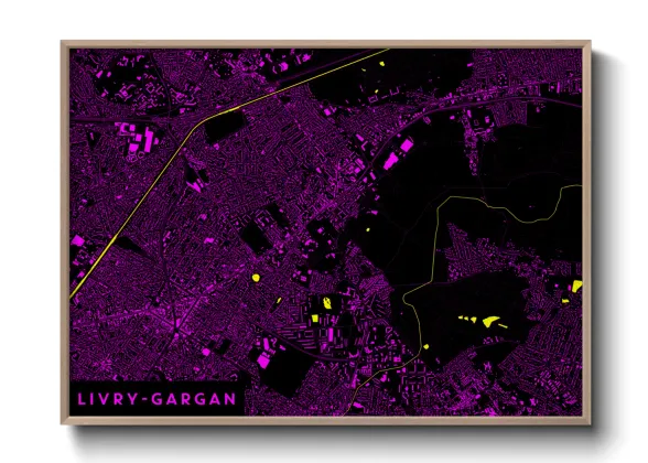 Une affiche de carte sur Livry-Gargan