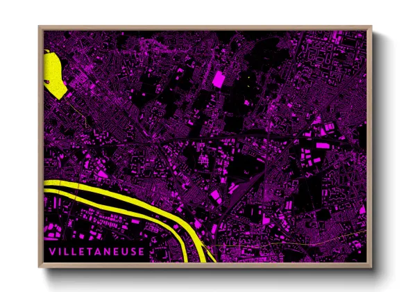 Une affiche de carte sur Villetaneuse