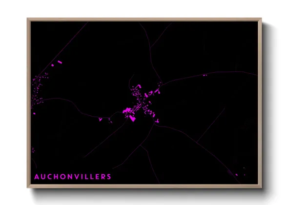Une affiche de carte sur Auchonvillers