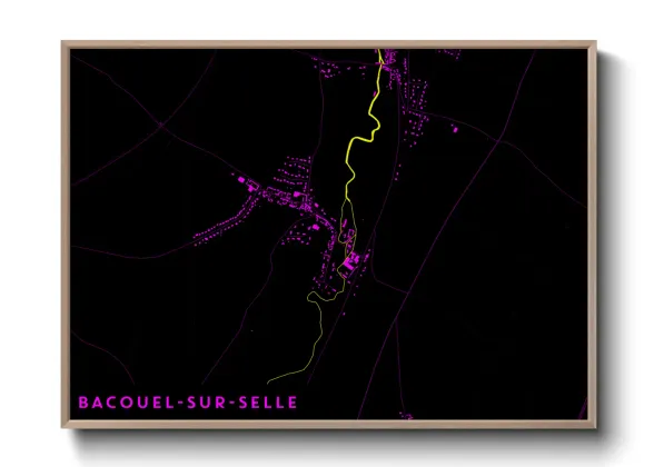 Une affiche de carte sur Bacouel-sur-Selle