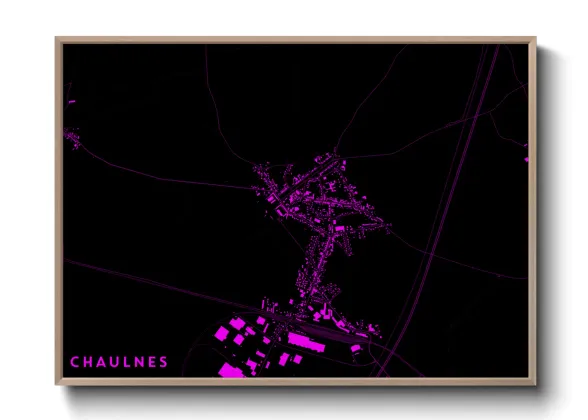 Une affiche de carte sur Chaulnes