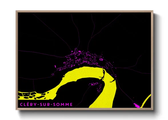 Une affiche de carte sur Cléry-sur-Somme