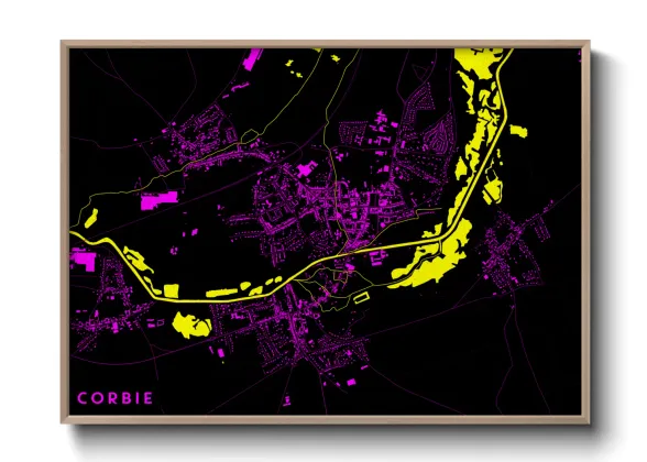 Une affiche de carte sur Corbie