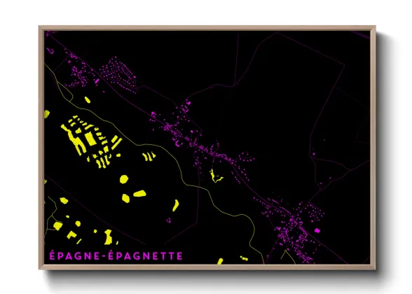 Une affiche de carte sur Épagne-Épagnette