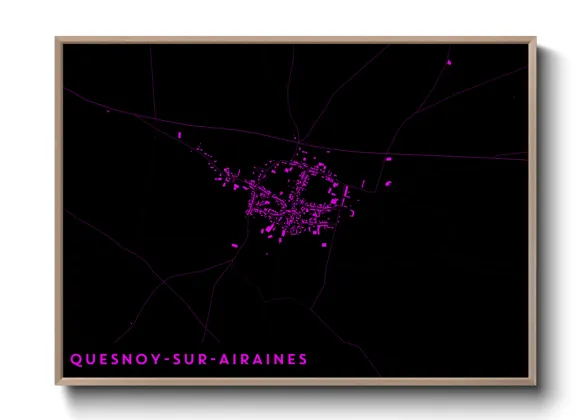Une affiche de carte sur Quesnoy-sur-Airaines