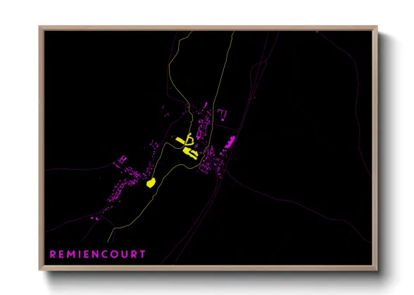 Une affiche de carte sur Remiencourt