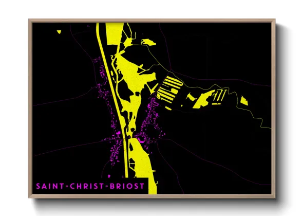 Une affiche de carte sur Saint-Christ-Briost