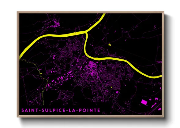 Une affiche de carte sur Saint-Sulpice-la-Pointe