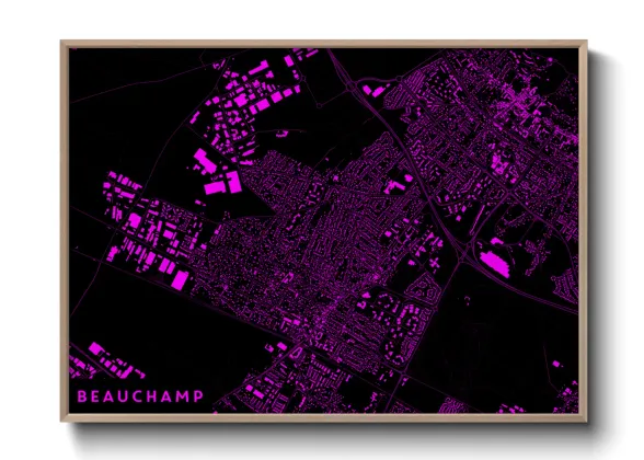 Une affiche de carte sur Beauchamp