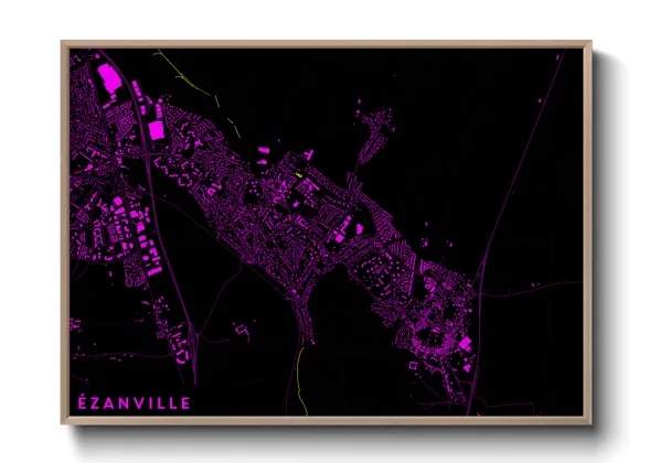 Une affiche de carte sur Ézanville