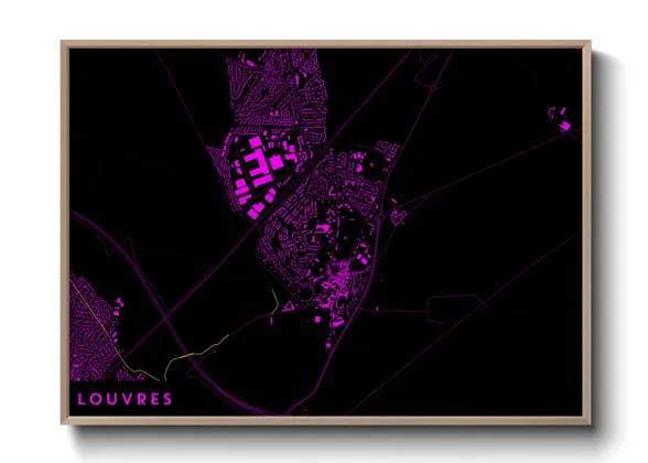 Une affiche de carte sur Louvres