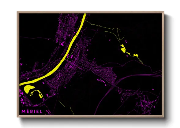 Une affiche de carte sur Mériel