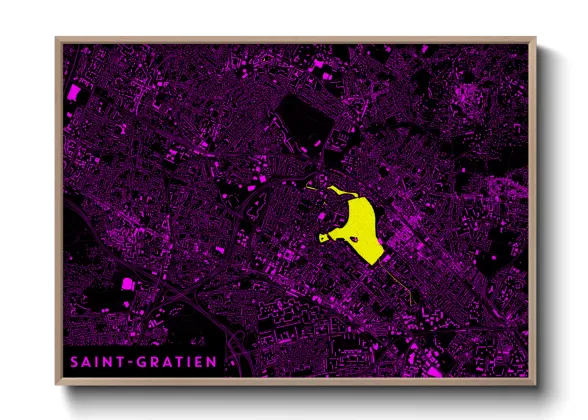 Une affiche de carte sur Saint-Gratien