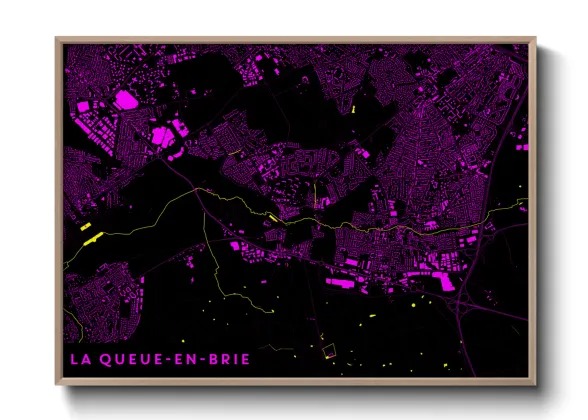 Une affiche de carte sur La Queue-en-Brie