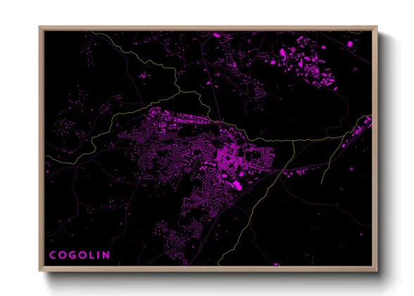 Une affiche de carte sur Cogolin