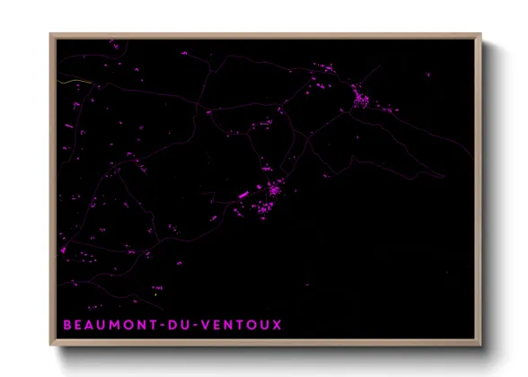 Une affiche de carte sur Beaumont-du-Ventoux